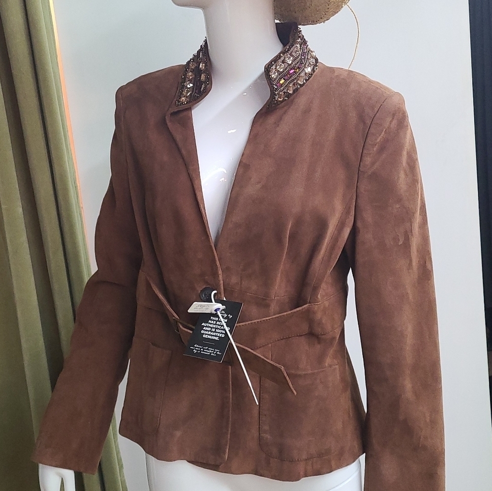 Valentino Lambskin Suede Jacket